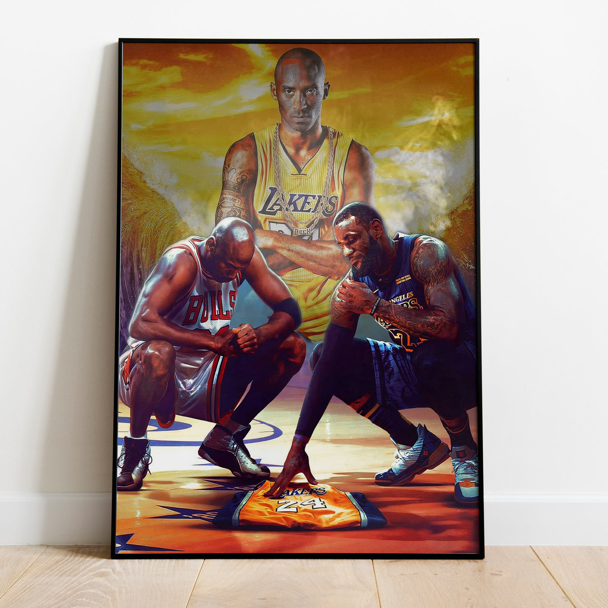 Lebron jordan kobe on sale poster