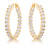 Gold Plated Eternity Hoop Earrings