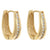 Elegant Goldtone Finish Cubic Zirconia Hoop Earrings
