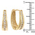 Elegant Goldtone Finish Cubic Zirconia Hoop Earrings