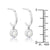 Rhodium Plated Drop Hooplet Earrings