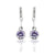 Lavender Cubic Zirconia Dangle Earrings