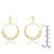 Golden Graduated Cubic Zirconia Circle Earrings