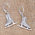 Delicate .85Ct Rhodium Plated Ice Skate Earrings