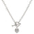 Toggle Pave Heart Necklace