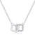 Rhodium Necklace with Floral Links