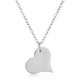 This enchanting necklace features a dainty heart dangling from a cable chain. The pendant and adjustable cable chain are plated in a silver tone