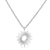 This simple trendy necklace features a dainty sunburst pendant. Both pendant and adjustable cable chain arepolished for a brilliant shine. Securely