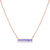 Rose Gold Plated Purple Opal Bar Necklace