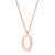 Elaina Rose Gold Stainless Steel O Initial Necklace