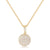 Gold Plated Necklace with CZ Disk Pendant